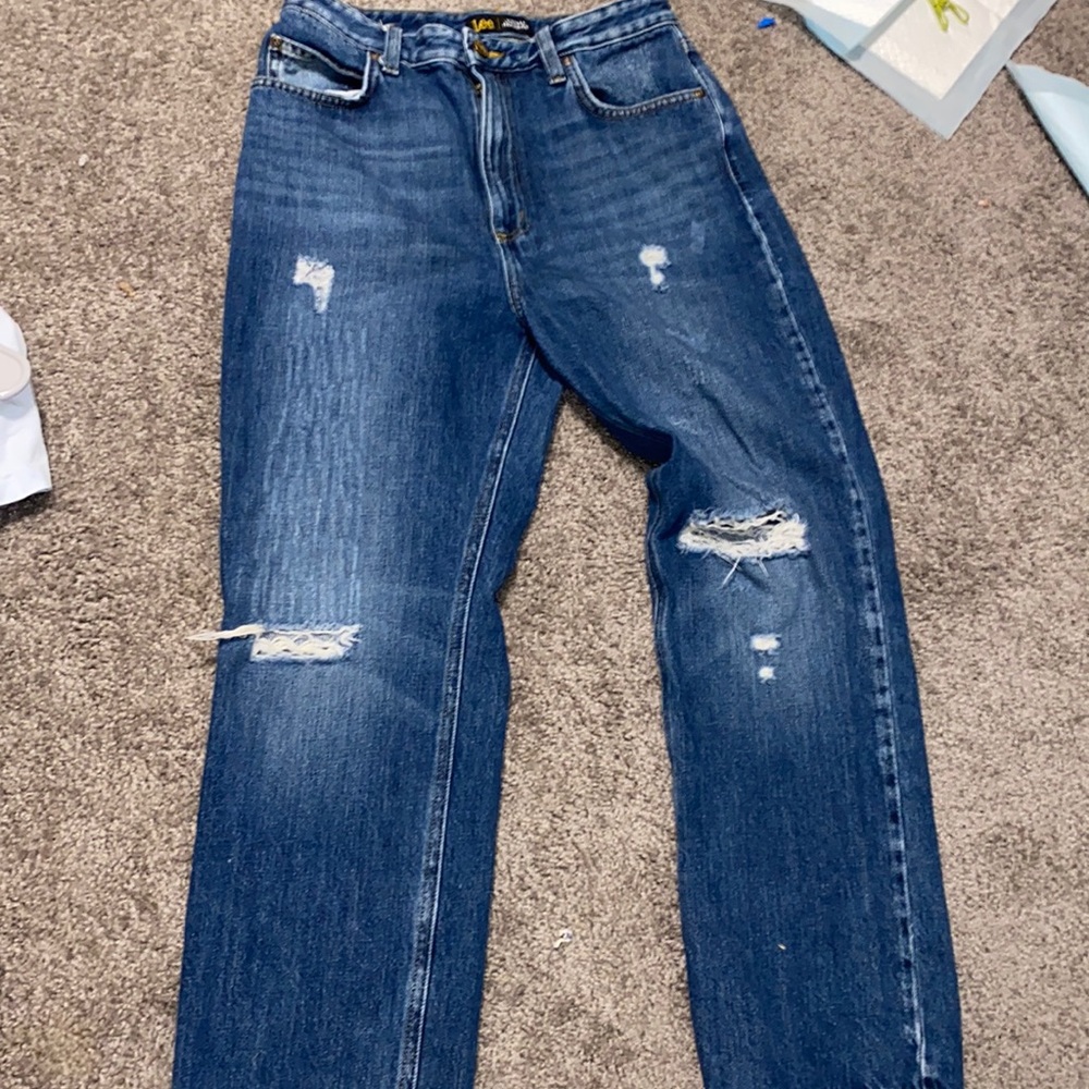 high rise lee jeans